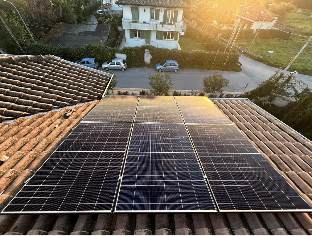 Rooftop Solar Panels on Italian home